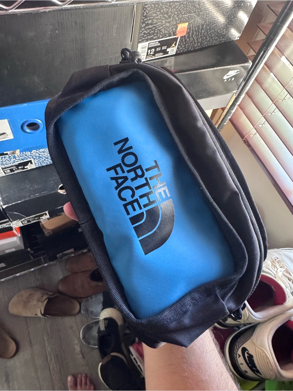 The North Face Blue and Black Travel bag